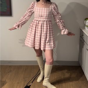 Handmade babydoll gingham dress